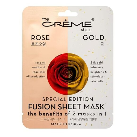 The Crème Shop Rose & Gold Fusion Face Sheet Mask – 5 Pack | Korean Skincare - Picture 2 of 12